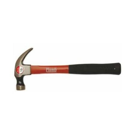 Apex Tool Group Plumb Fiberglass Handled Hammer, 20 oz, Curved Claw 11405